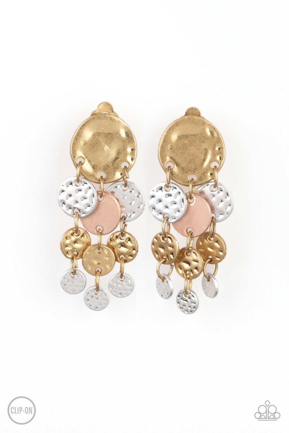 Do Chime In Multi Clip-On Earrings Blended-Bling Jewels